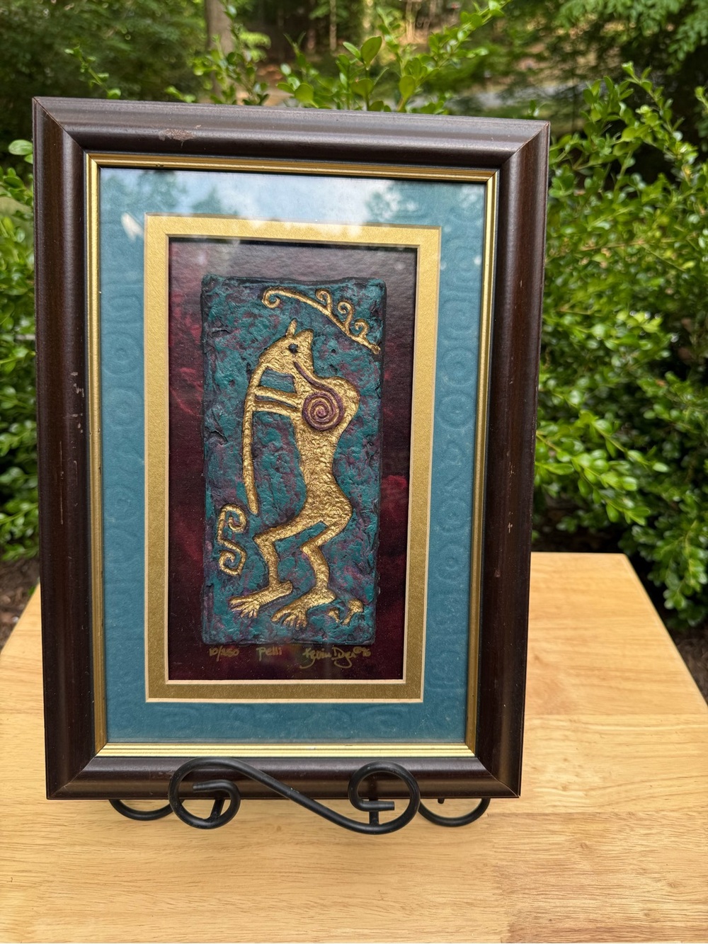Limited edition #10 cast paper sculpture titled "Pelli" by artist Kevin Dyer